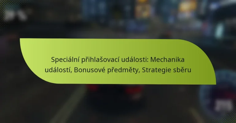 Speciální přihlašovací události: Mechanika událostí, Bonusové předměty, Strategie sběru
